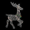 Northlight - 25" Silver and Green Lighted Prancing Reindeer Christmas Outdoor Decor Image 2