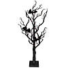 Northlight 26" Black Glitter LED Tabletop Halloween Tree with Bats Image 3