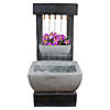 Northlight 26" LED Lighted Rainfall Outdoor Water Fountain with Planter Image 1