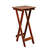 Northlight 26" Light Brown Acacia Wood Outdoor Folding Accent Table Image 1
