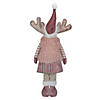 Northlight 26" Pink and Beige Standing Girl Moose Christmas Tabletop Figurine Image 4