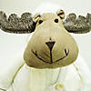 Northlight 26" White and Brown Standing Boy Moose Christmas Tabletop Figure Image 2