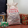 Northlight 27" Beige and Red "Christmas Delivery" Tie Gift Bag Image 1