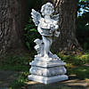 Northlight 28.75" Cherub Angel Standing on Pedestal Outdoor Garden Statue Image 1