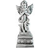 Northlight 28.75" Standing Cherub Angel on Pedestal Outdoor Garden Statue Image 1