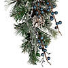 Northlight 28" Mixed Pine and Blueberries Artificial Christmas Teardrop Swag - Unlit Image 2