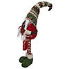 Northlight 28" Red and Green Fair Isle Standing Gnome Girl Christmas Figure Image 2