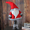 Northlight 28" Red Standing Christmas Santa Claus Gnome with Gray Faux Fur Trim Image 2