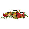 Northlight 28" Yellow Sunflower and Red Leaves Fall Harvest Candle Holder Image 1
