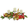 Northlight 28" Yellow Sunflower and Red Leaves Fall Harvest Candle Holder Image 3