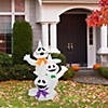 Northlight 3.5' Pre-Lit Inflatable Ghost Trio Outdoor Halloween Decoration Image 1