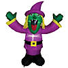 Northlight 3.5' Purple Inflatable Lighted Witch Halloween Outdoor Decoration Image 1