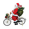 Northlight - 3.5' Santa Claus Riding a Bicycle Christmas Decoration Image 1