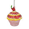 Northlight 3" Cupcake Glass Christmas Ornament Image 1