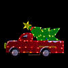 Northlight 3' LED Lighted Red Truck with Christmas Tree Outdoor Decoration Image 2