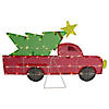 Northlight 3' LED Lighted Red Truck with Christmas Tree Outdoor Decoration Image 4