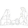 Northlight 3-Piece Pre-Lit Holy Family Nativity Scene Outdoor Christmas Decoration Image 1