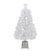 Northlight 3' Pre-Lit LED Color Changing White Fiber Optic Artificial Christmas Tree Image 1