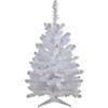 Northlight 3' Pre-Lit LED Snow White Artificial Christmas Tree  Multi Lights Image 1