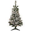 Northlight 3' Pre-Lit Medium Heavily Flocked Artificial Christmas Tree - Multi-Color Lights Image 1