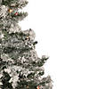 Northlight 3' Pre-Lit Medium Heavily Flocked Artificial Christmas Tree - Multi-Color Lights Image 1