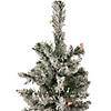 Northlight 3' Pre-Lit Medium Heavily Flocked Artificial Christmas Tree - Multi-Color Lights Image 3