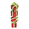 Northlight - 3' Pre-Lit Red and Green Candy Stacked Gift Boxes Outdoor Christmas Decoration Image 1