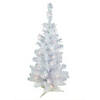 Northlight 3' Pre-lit Rockport White Pine Artificial Christmas Tree  Clear Lights Image 1