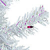 Northlight 3' Pre-lit Rockport White Pine Artificial Christmas Tree  Purple Lights Image 1