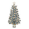 Northlight 3' Pre-Lit Silver Fiber Optic Artificial Christmas Tree  Warm White Lights Image 1