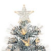 Northlight 3' Pre-Lit Silver Fiber Optic Artificial Christmas Tree  Warm White Lights Image 3