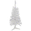 Northlight 3' Pre-Lit Woodbury White Pine Slim Artificial Christmas Tree  Blue Lights Image 1