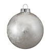 Northlight 3" Silver and Clear Glass 2-Finish Christmas Ball Ornaments, 4 Count Image 2