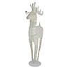 Northlight - 3' White Glitter LED Reindeer Christmas Decor Image 1