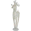 Northlight - 3' White Glitter LED Reindeer Christmas Decor Image 2