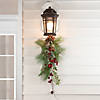 Northlight 30" Frosted Berries and Pine Cones Artificial Christmas Teardrop Swag - Unlit Image 1