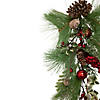 Northlight 30" Frosted Berries and Pine Cones Artificial Christmas Teardrop Swag - Unlit Image 3
