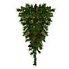 Northlight 30" Pre-Lit Dakota Red Pine Artificial Christmas Teardrop Swag - Clear Dura Lights Image 1