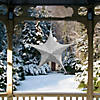 Northlight 30" Silver Tinsel Foldable Christmas Star Outdoor Decoration Image 1