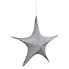 Northlight 30" Silver Tinsel Foldable Christmas Star Outdoor Decoration Image 2