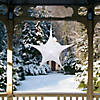 Northlight 30" White Tinsel Foldable Christmas Star Outdoor Decoration Image 1