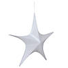 Northlight 30" White Tinsel Foldable Christmas Star Outdoor Decoration Image 2