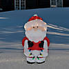 Northlight 32-Inch Lighted Chenille Santa with Lights Outdoor Christmas Decoration Image 1