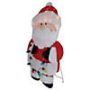 Northlight 32-Inch Lighted Chenille Santa with Lights Outdoor Christmas Decoration Image 2