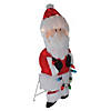 Northlight 32-Inch Lighted Chenille Santa with Lights Outdoor Christmas Decoration Image 3