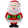 Northlight 32" Lighted 2D Chenille Santa Outdoor Christmas Decoration Image 1