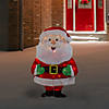 Northlight 32" Lighted 2D Chenille Santa Outdoor Christmas Decoration Image 1