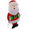 Northlight 32" Lighted 2D Chenille Santa Outdoor Christmas Decoration Image 3