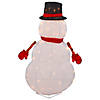 Northlight 32" Lighted 3D Chenille Snowman in Top Hat Outdoor Christmas Decoration Image 4