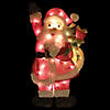 Northlight - 32" Red and White Lighted Waving Santa with Gifts Christmas Outdoor Decoration Image 1